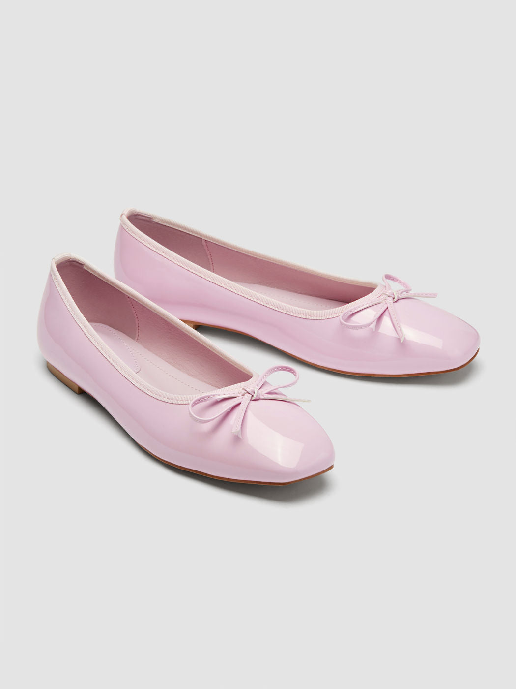 BOWKNOT DECOR SQUARE TOE BALLET MARY JANE FLATS