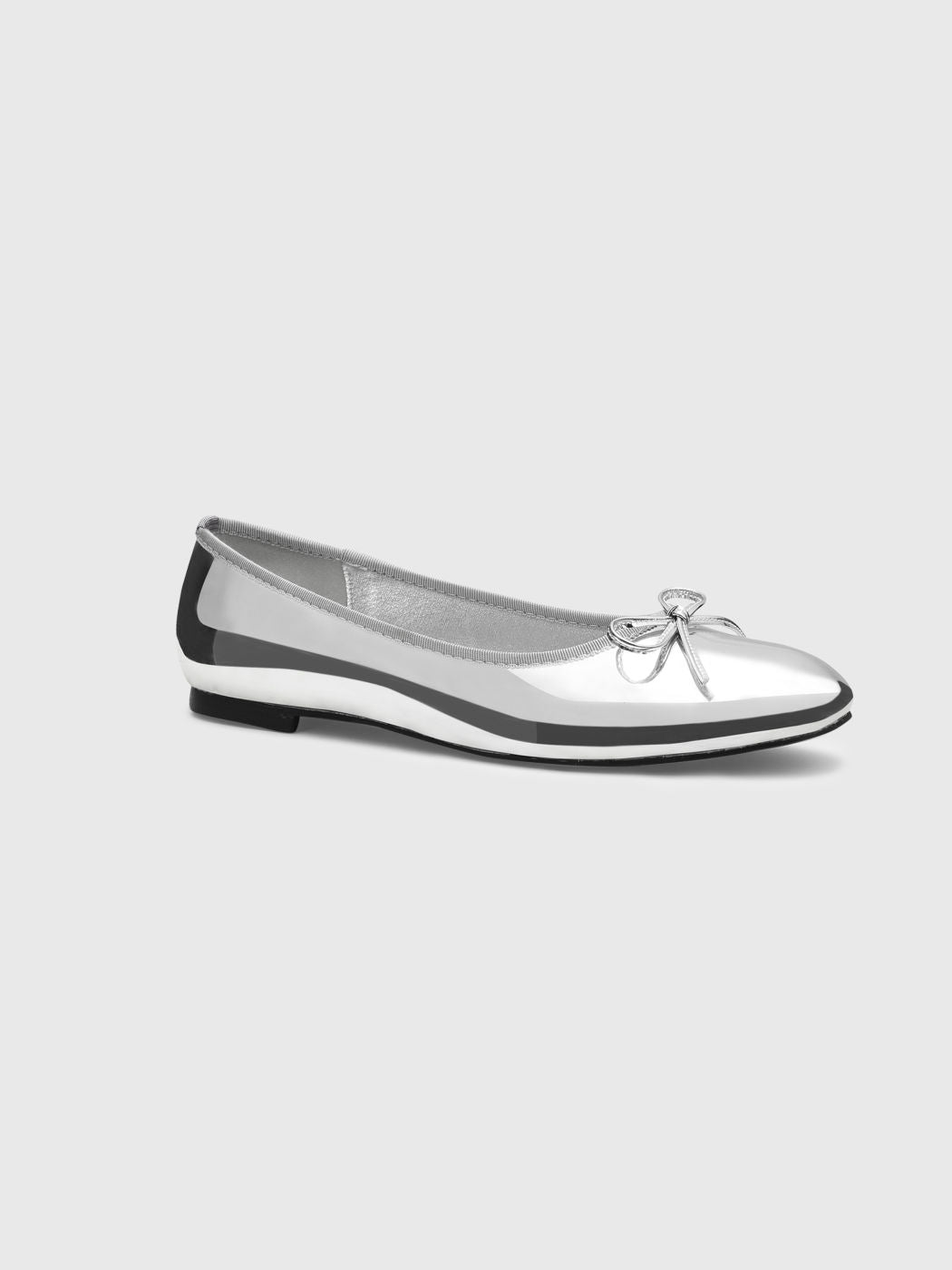 BOWKNOT DECOR SQUARE TOE BALLET MARY JANE FLATS