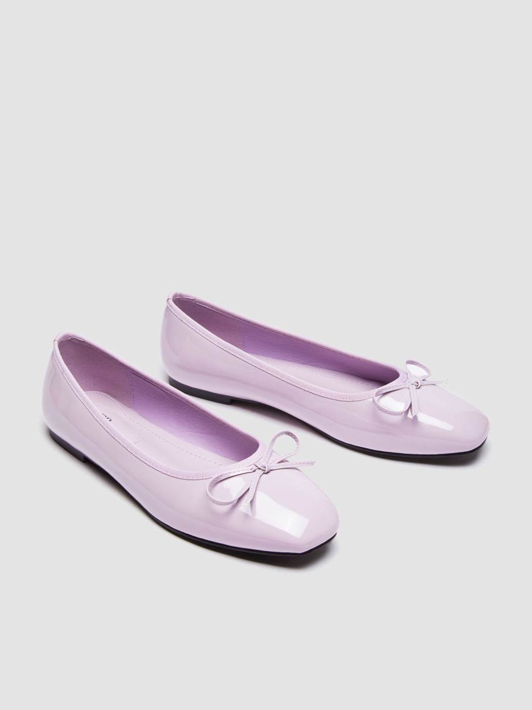 BOWKNOT DECOR SQUARE TOE BALLET MARY JANE FLATS