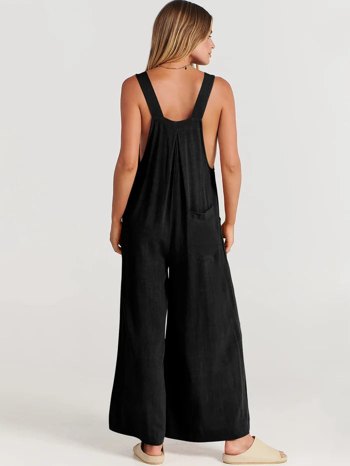 🔥Women's Sleeveless Wide Leg Jumpsuit with Pockets❤️