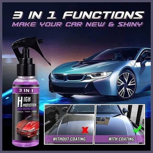 3 In 1 High Protection Car Coating Spray (Pack of 2)