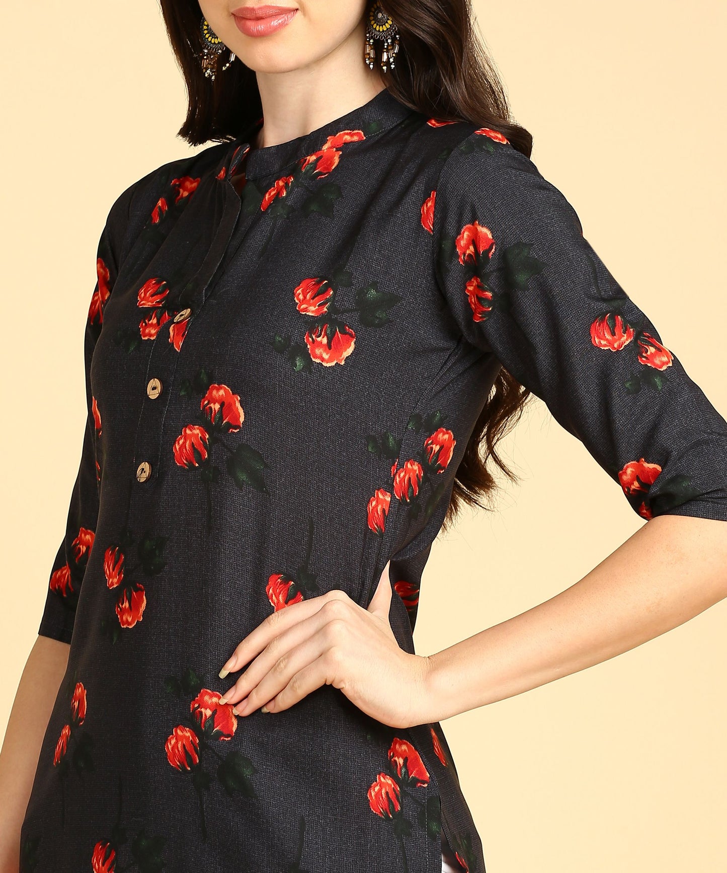 Beautiful Printed Casual Creap Kurtis